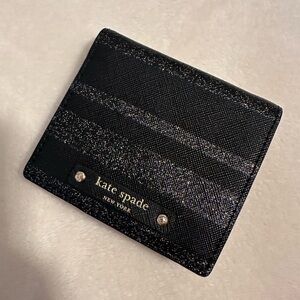 Kate Spade Black Textured Wallet NWOT